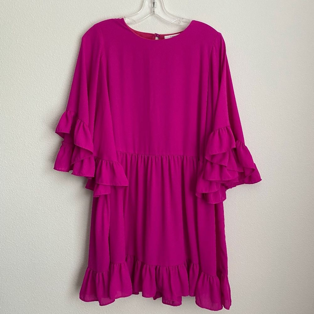 Caramela - Size Small - Fuchsia Pink Babydoll Dress
